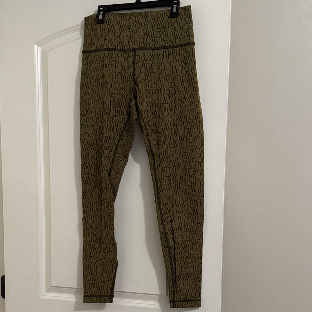 lululemon athletica Olive Patterned Leggings